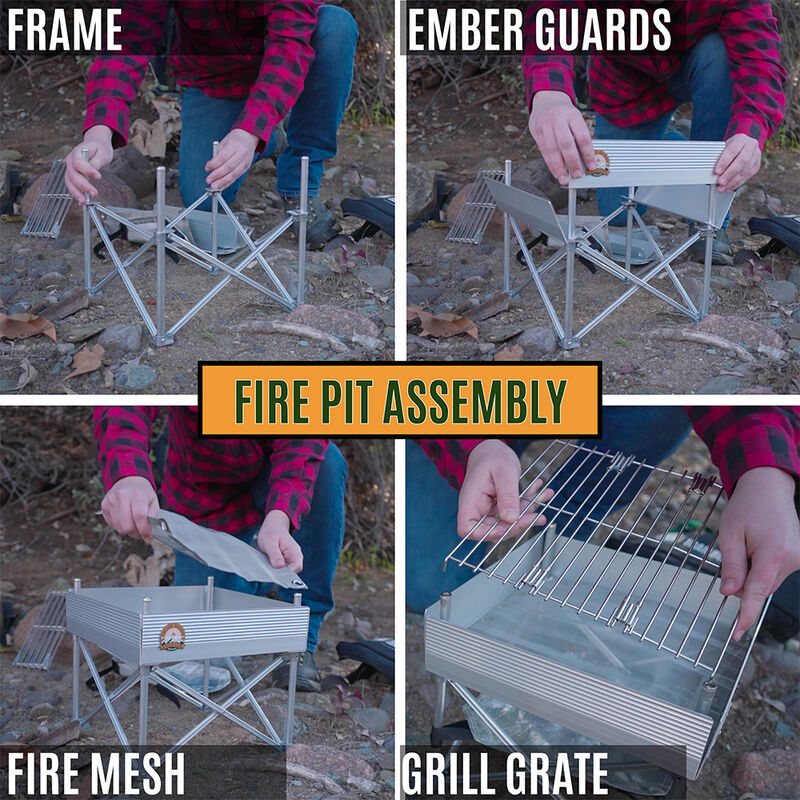 Trailblazer 2-in-1 Portable Fire Pit and Grill image number 8