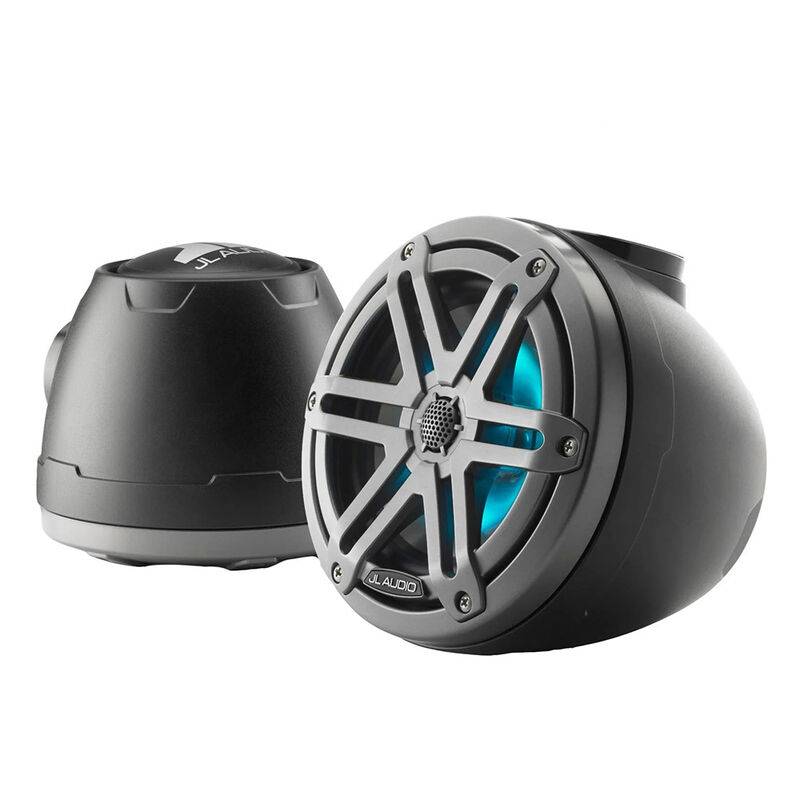 JL Audio M3 VeX Series 6.5" Enclosed Coaxial Speakers w/ RGB LED Lighting Gray Metallic Sports Grilles