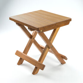 Whitecap Groove Top Fold-Away Table/Stool