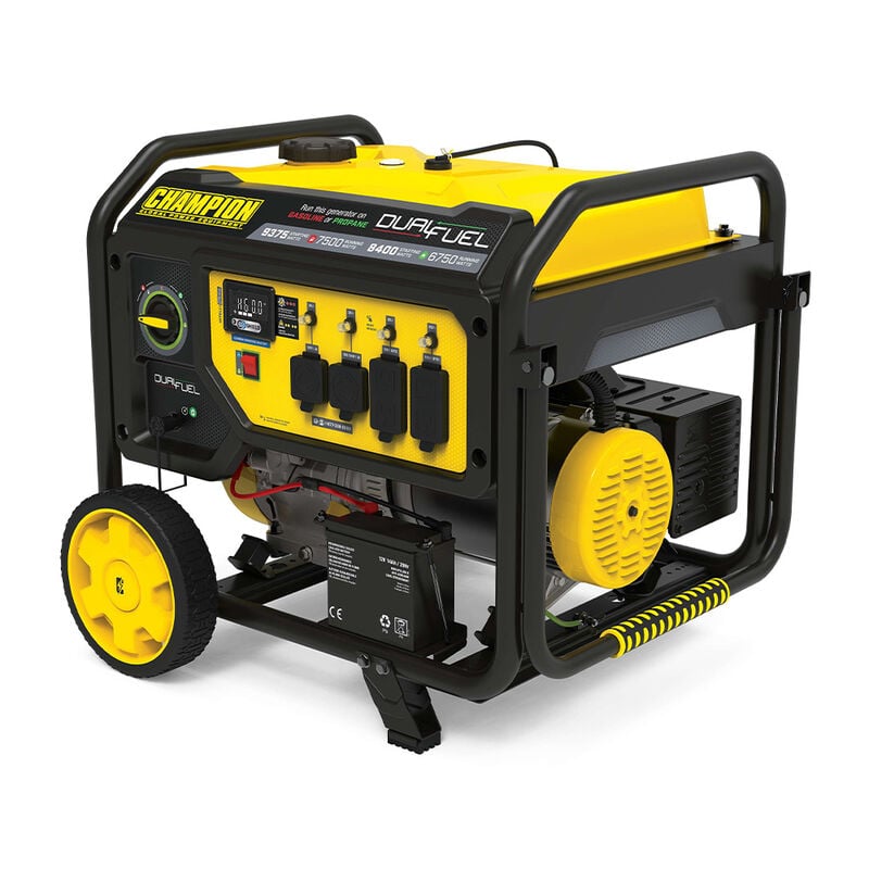 Champion 7500-Watt Dual Fuel Portable Generator with CO Shield image number 4