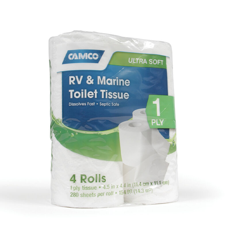 Camco 1-Ply RV & Marine Toilet Tissue, 4 Rolls image number 1