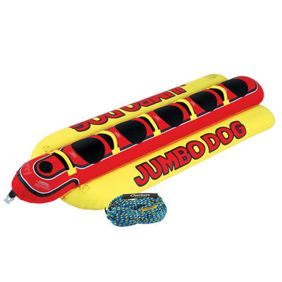 Airhead Jumbo Dog 5-Person Towable Package With Rope