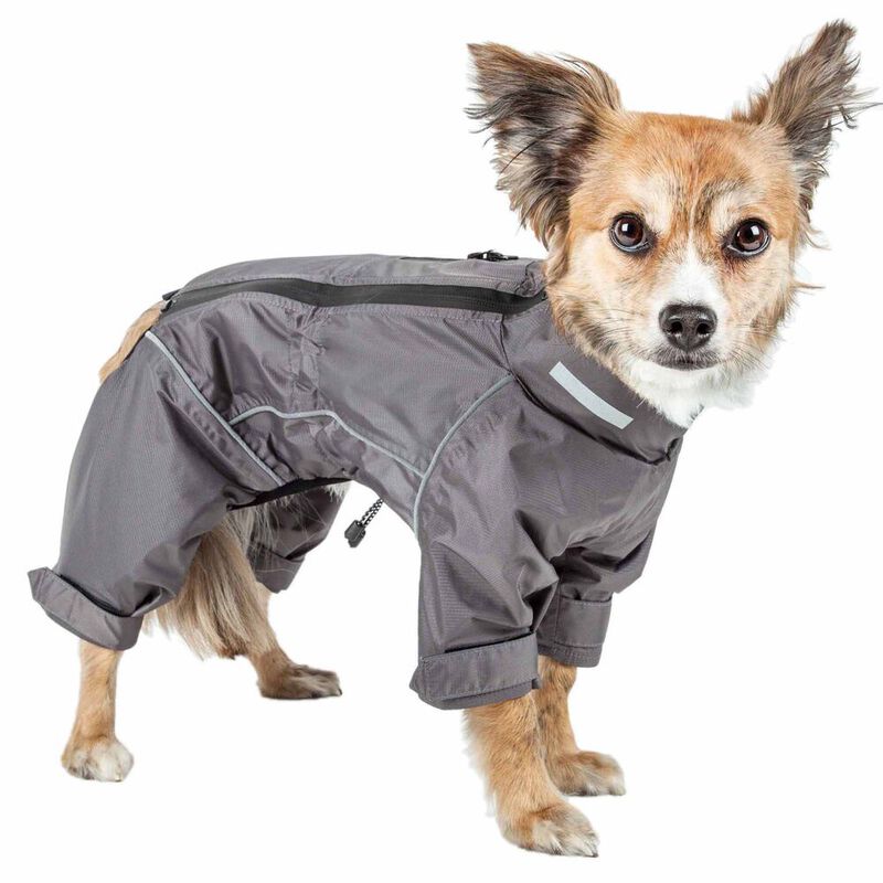Dog Helios ® 'Hurricanine' Waterproof And Reflective Full Body Dog Coat Jacket W/ Heat Reflective Technology image number 4