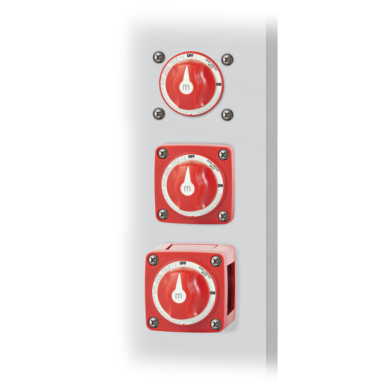 Blue Sea m-Series Mini Dual Circuit Battery Switch - Red image number 3
