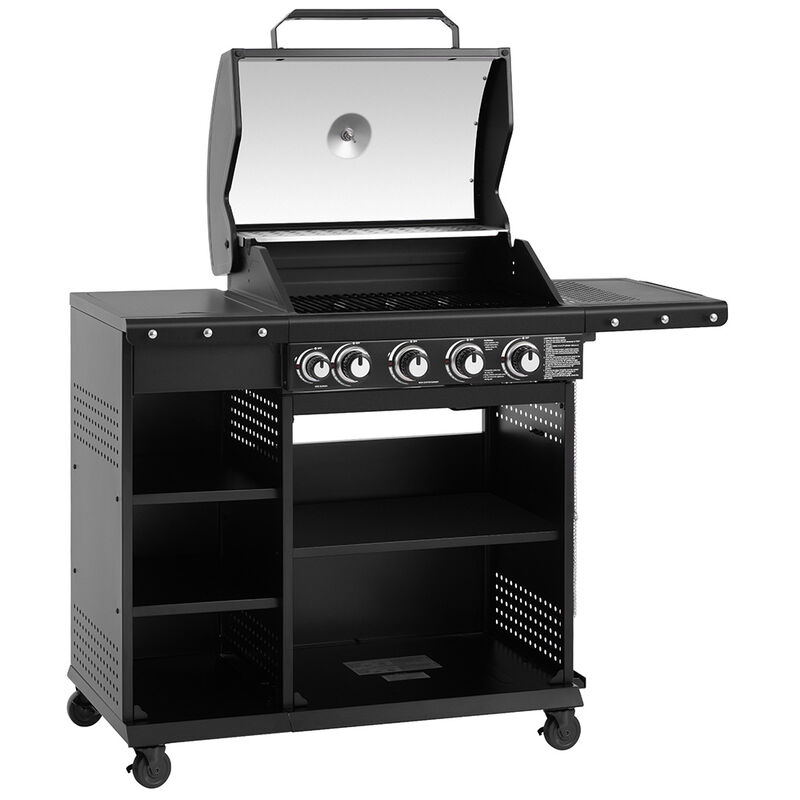 Royal Gourmet OK4002T 4 Burner Gas Grill with Side Burner and Storage Shelves image number 6
