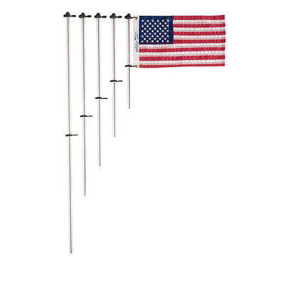 Flag Pole with Charlevoix Flag Clips 3/4" diameter flag staff