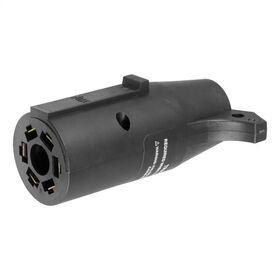 CURT #57005 LED 7-Way RV Blade to 6-Way Round Trailer Adapter