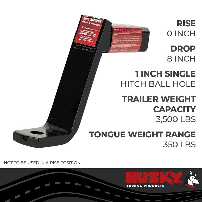Husky Towing 2 Inch Receiver Trailer Hitch Ball Mount image number 3