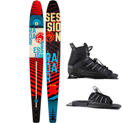 Radar Session Slalom Waterski with Prime Binding and Adjustable Rear Toe Plate