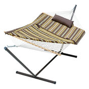 Algoma Rope Hammock, Stand, Pad, and Pillow Combination