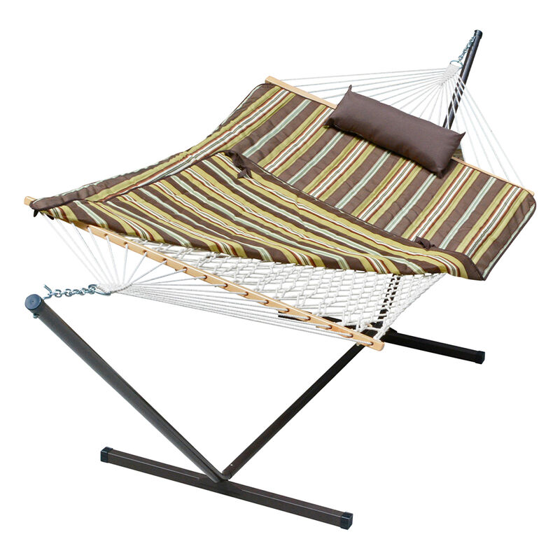 Algoma Rope Hammock, Stand, Pad, and Pillow Combination image number 1