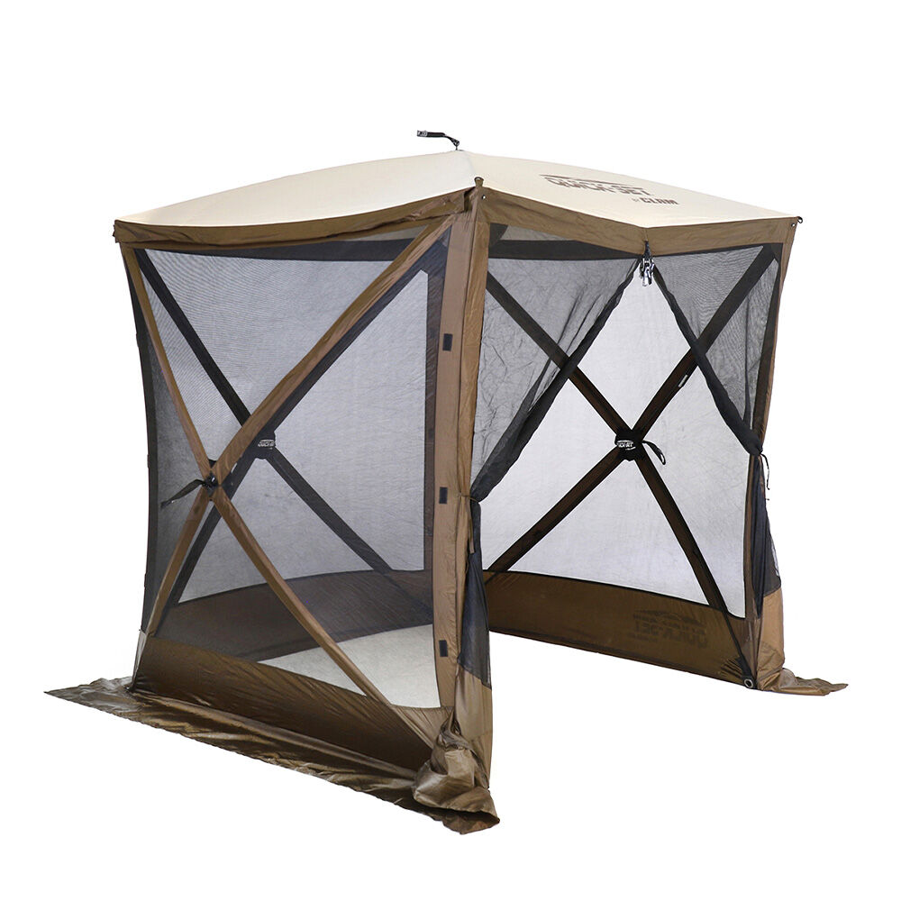 Clam Quick-Set Traveler Screen Four-Sided Shelter, Brown/Beige