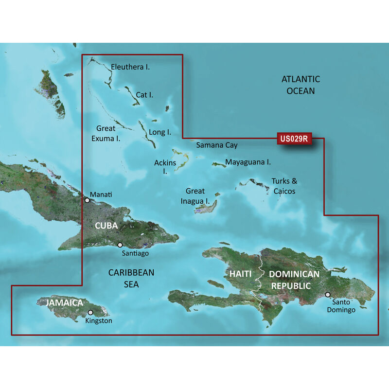 Garmin BlueChart g2 Vision HD Cartography, Southern Bahamas image number 1