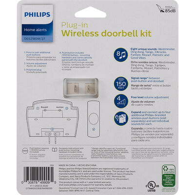Philips Plug-In 8-Melody Doorbell Kit