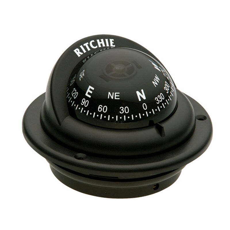 Ritchie Trek Flush-Mount Compass With Black Dial image number 1