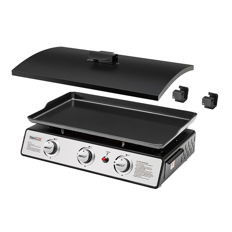 Royal Gourmet 3-Burner Portable&nbsp;Gas Griddle with Top Hard Cover