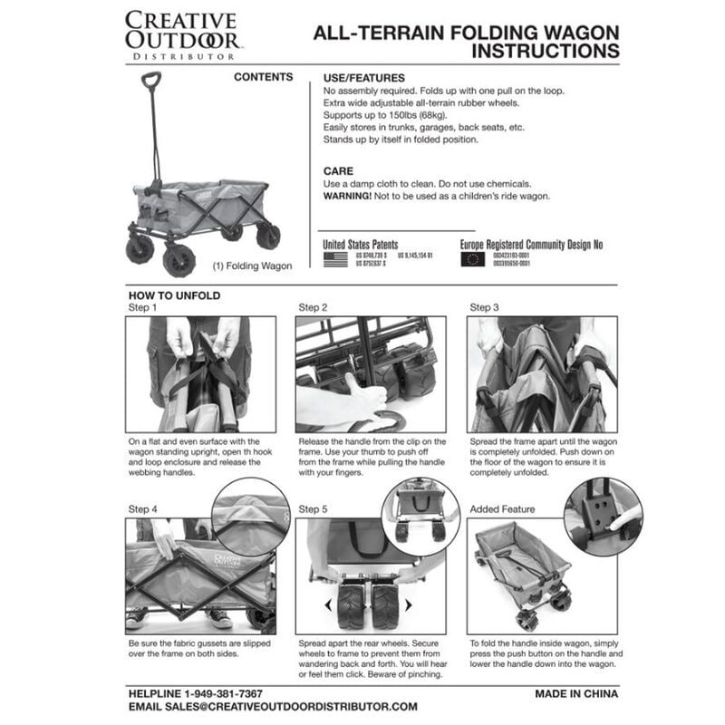 Creative Outdoor All-Terrain Folding Wagon image number 7