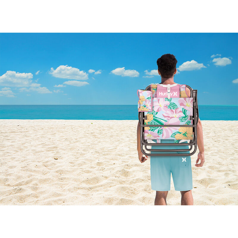 Hurley Printed Standard Backpack Beach Chair - Pink image number 7