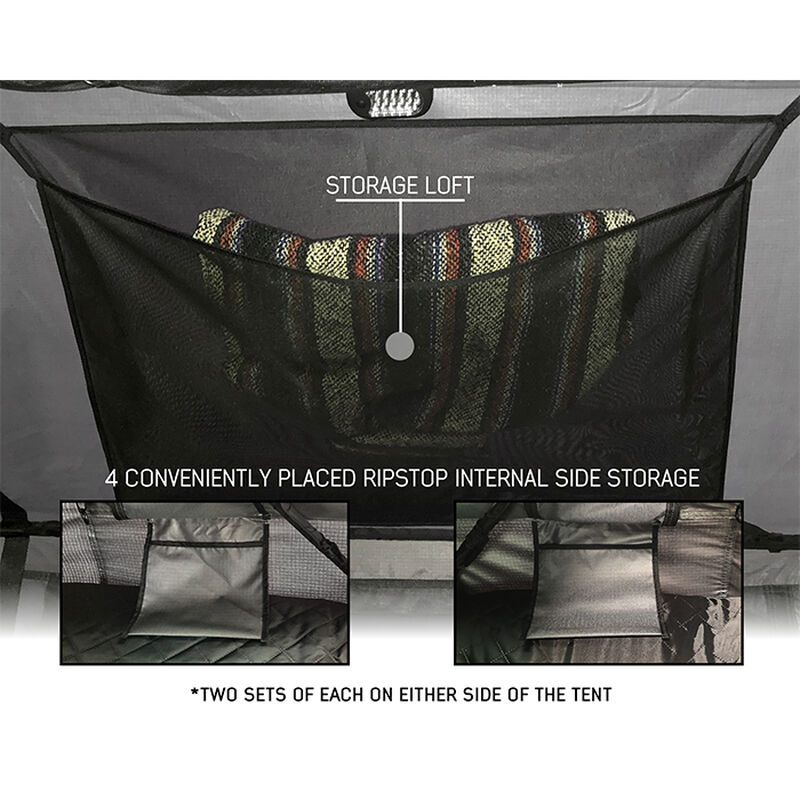 Nomadic 3 Arctic Extended Roof Top Tent, White and Dark Gray image number 10