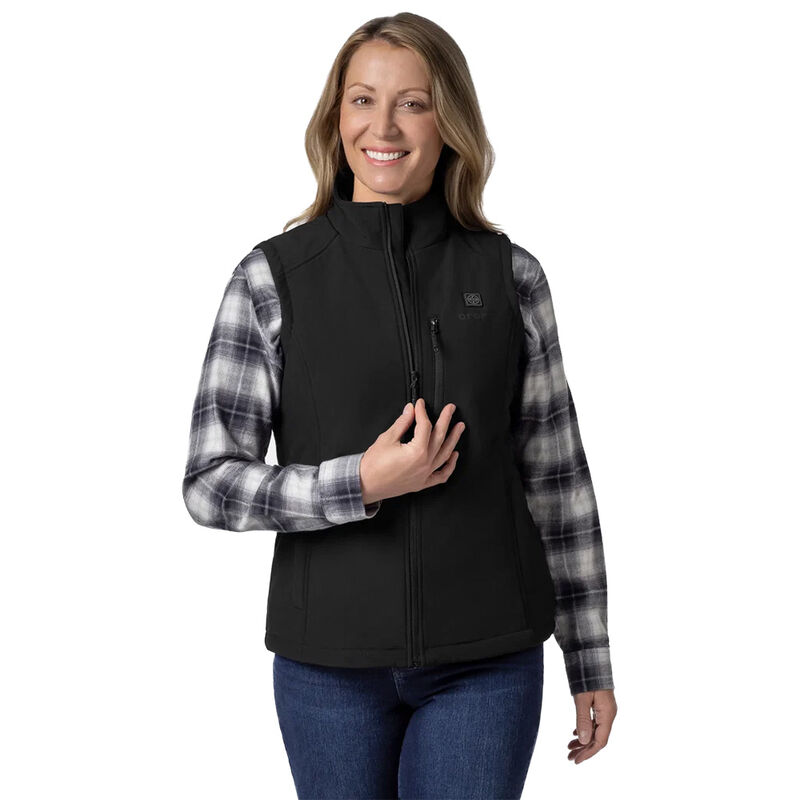 ORORO Women's Heated Softshell Vest w/ Lower Back Heating