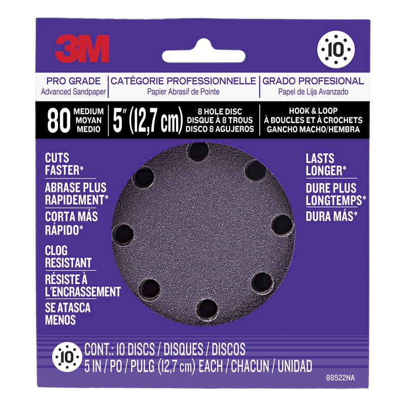 3M Power Tool Sanding Discs, 80-grit image number 1