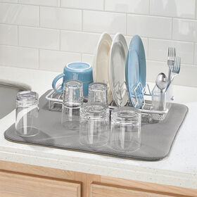 InterDesign iDry Kitchen Mat, 18" x 16", Pewter