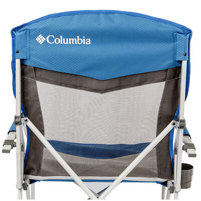 Columbia Hard Arm Chair with Mesh, Blue and Gray
