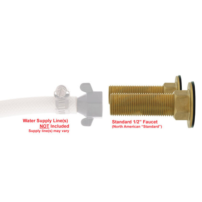 Ambassador Marine Trinidad External Shower Mixer, Chrome/Warm White image number 4