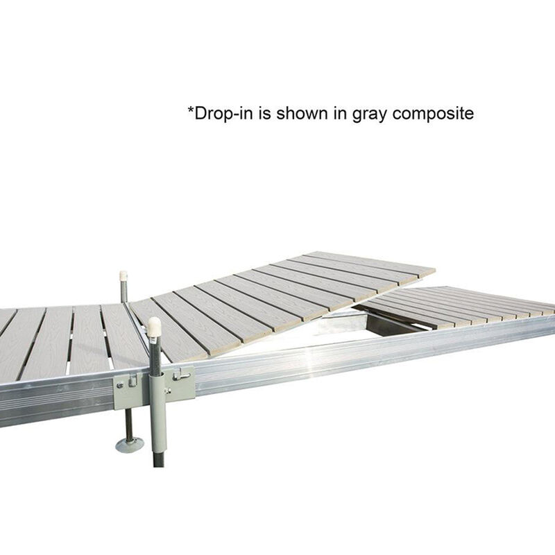 Tommy Docks 24' Straight Aluminum Frame With Composite Decking Complete Dock Package - Ridgeway Gray image number 5