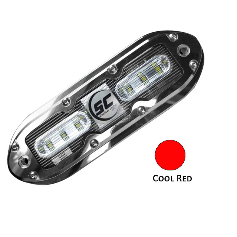 Shadow-Caster SCM-6 LED Underwater Light w/20' Cable - 316 SS Housing - Cool Red image number 1