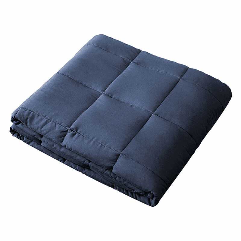 Sutton Home Fashions 12-lb. Weighted Microfiber Throw, Navy image number 1