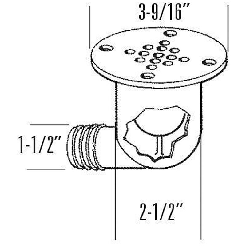 T-H Marine Cockpit Scupper Drain, White image number 3