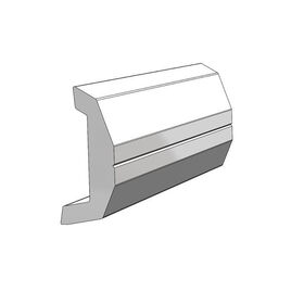 TACO Marine Rigid Vinyl Rub Rail, 1-7/8" x 3/4", Arctic White
