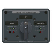 Blue Sea AC Rotary Panel: 120V, 65A, 3 Sources, 4 Poles, 2 Positions+OFF<br>