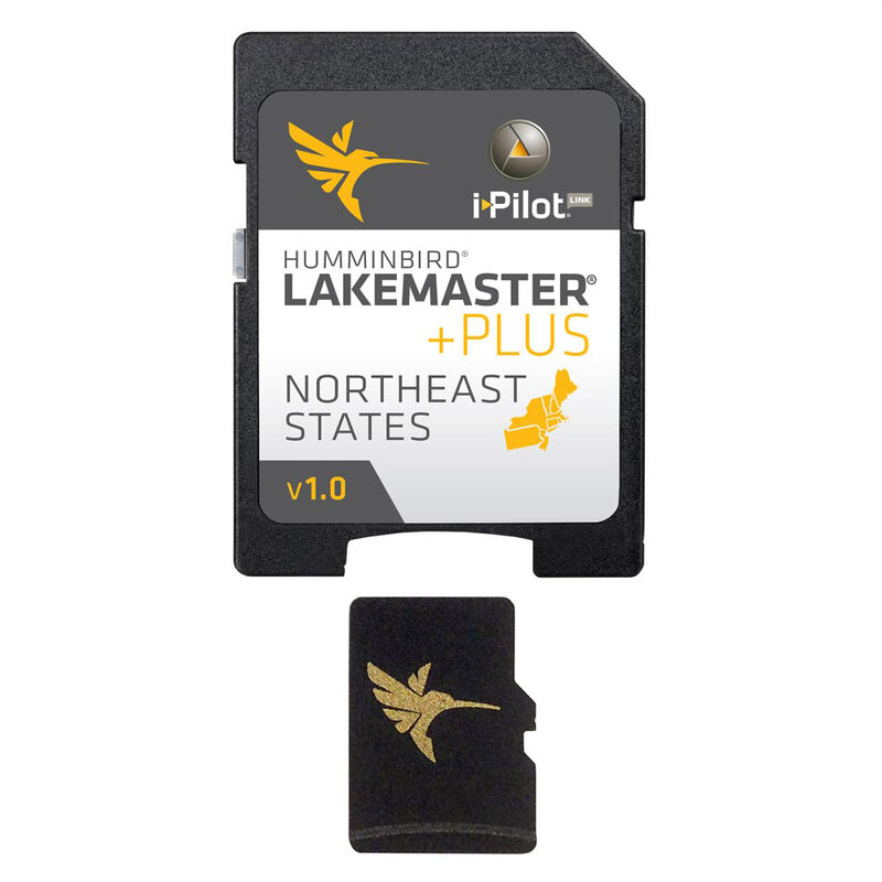 Humminbird LakeMaster Plus Chart MicroSD/SD Card, Northeast States image number 1