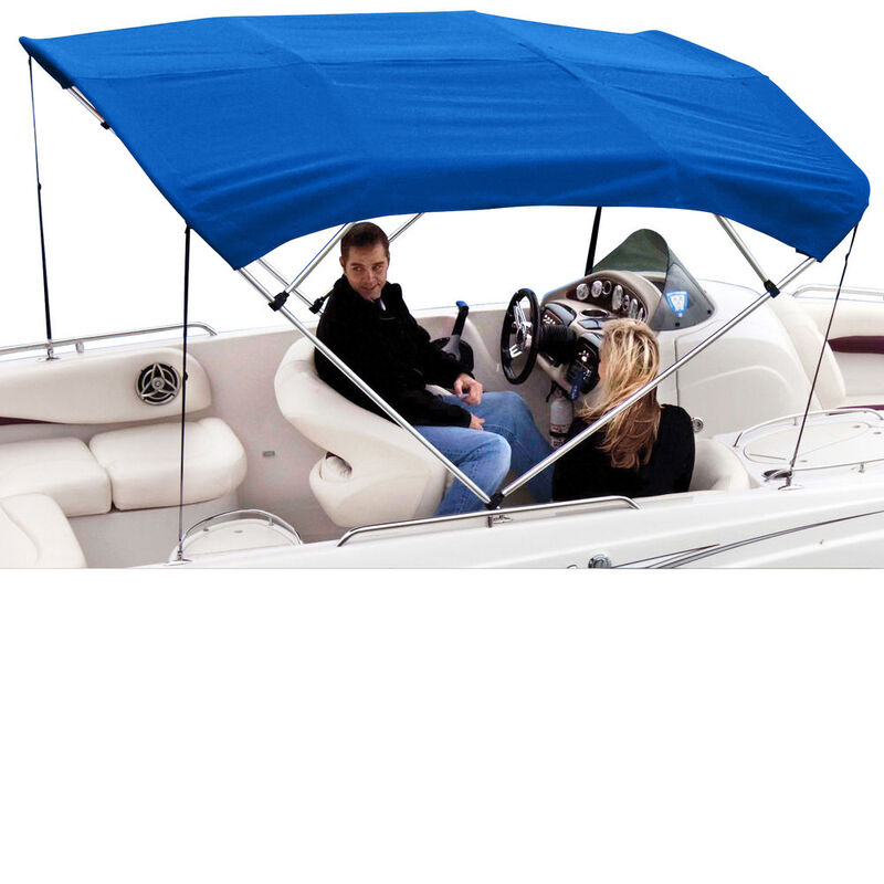 Shademate Polyester 4-Bow Bimini Top, 8'L x 54"H, 67"-72" Wide image number 1