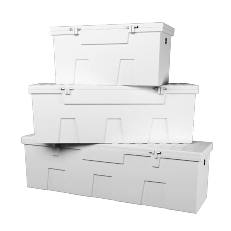 TitanSTOR Small 4' Dock Box With Locking Set, White image number 3