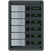 Blue Sea Water-Resistant Contura Switch Fuse Panel - 6-Position Vertical