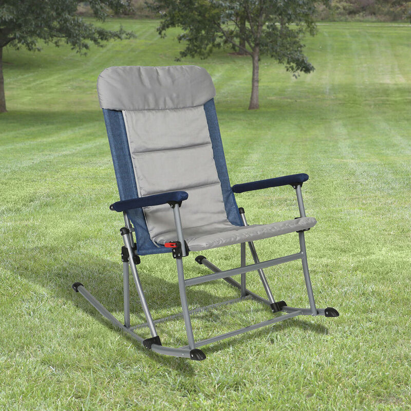 Venture Forward Rocking Chair with Removable Pad, Blue/Gray image number 2