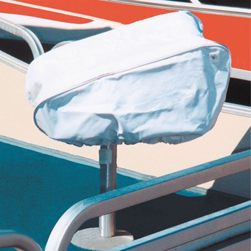 Vinyl Folding Pedestal Seat Cover White 14"H x 18"W x 20"D image number 1