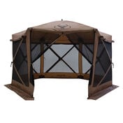 Gazelle Tents G6 Deluxe 6-Sided Portable Gazebo, Badlands Brown