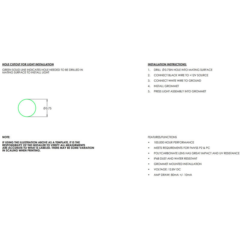 TecNiq S34 Red PC/P2 Rated Miniature Side Marker image number 4