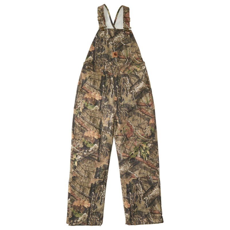 Carhartt Boy's Quilt-Lined Canvas Camo Bib Overall image number 1