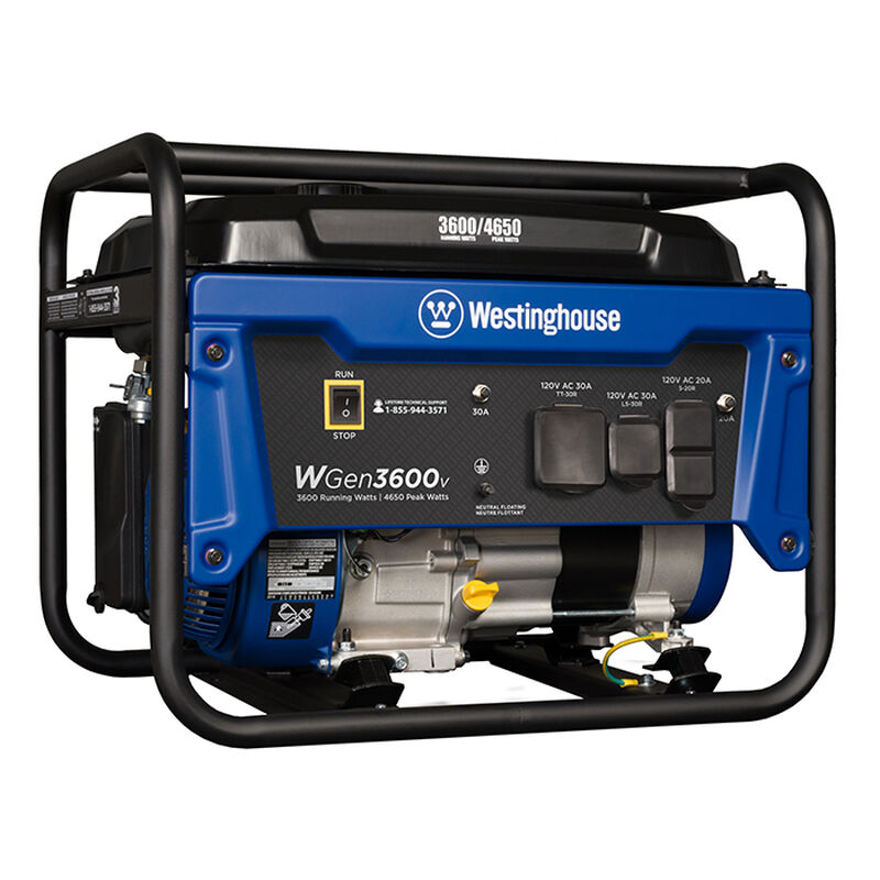 Westinghouse WGen3600V 4,650/3,600 Watt Gas RV-Ready Portable Generator image number 1