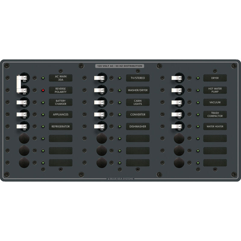 Blue Sea Systems AC Main +22 Positions Panel image number 1