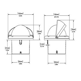 Ritchie Helmsman Flush Mount CombiDial Compass, Black