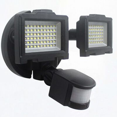Nature Power Solar Motion-Activated 120 LED Dual Head Security Light