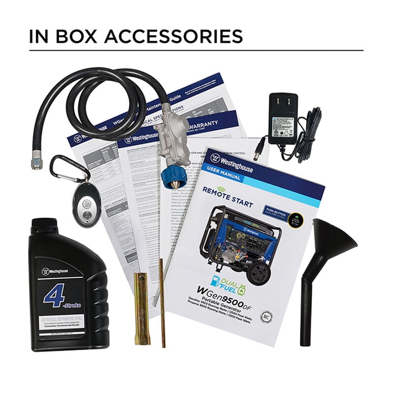 Westinghouse WGen9500DF 12,500/9,500-Watt Dual Fuel Portable Generator image number 5