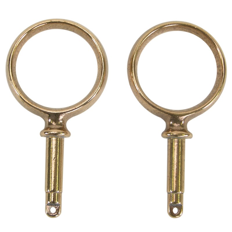 Round Oar Lock Horns, bronze 2-1/4" image number 1