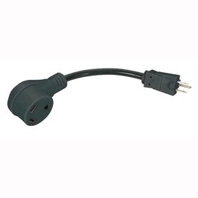 15 Male to 30 Female Adapter, 12&rdquo;L Flat Cord